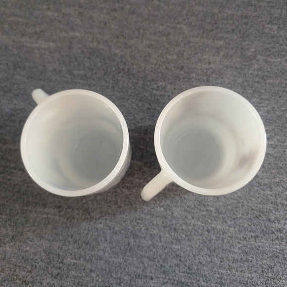 Vintage Termocrisa Holly Hobbie Milk Glass Mugs, Blue & Brown, Set of 2 - Picture 5 of 7